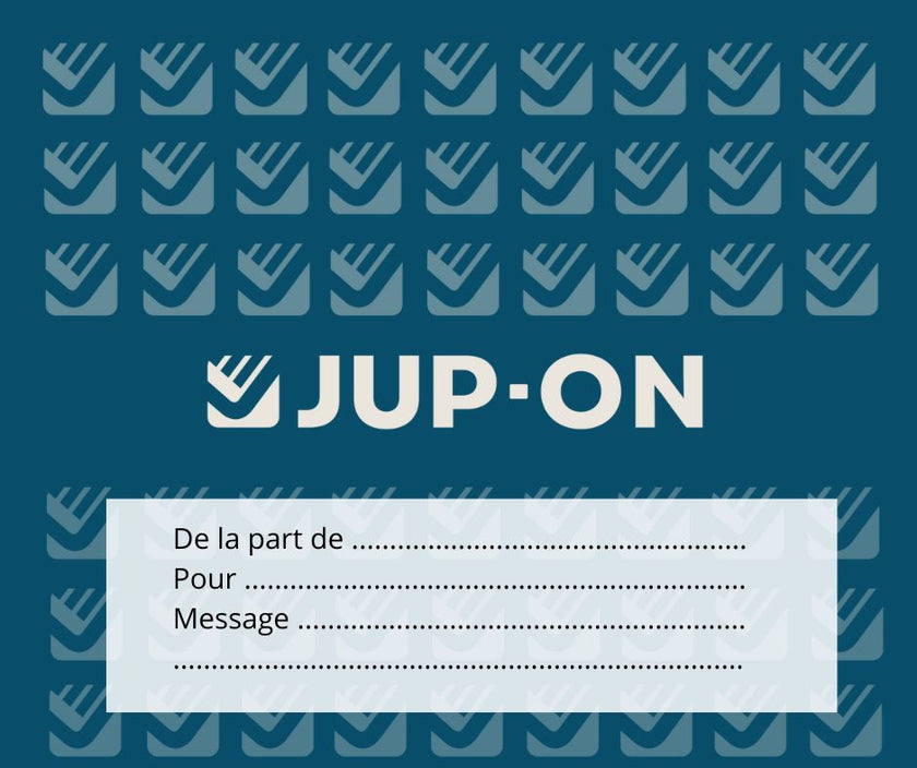 e-carte cadeau personnalisée JUP-ON