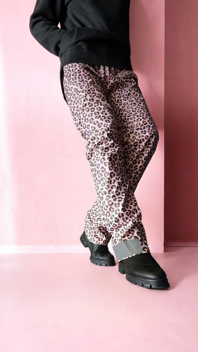pantalon de pluie velo URBANLEG JUP-ON léopard_pied