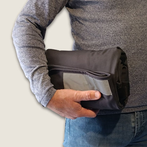 Découvrez le surpantalon jupon anti pluie, imperméable et chaud ULTRA COMPACT adapté à la moto et velo